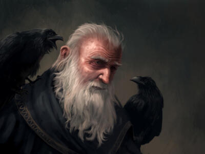 Odin, Huginn and Muninn